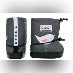 Stonz Gray Baby Shoes with Pink Bird XL